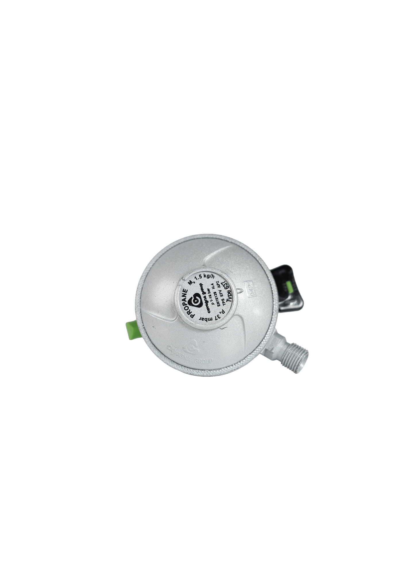 Clip-on gasdrukregelaar propaan 37 mbar - 1,5 kg/u